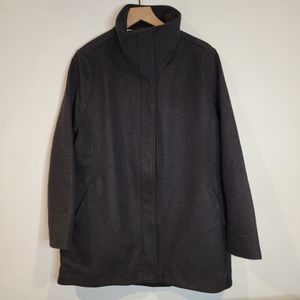Pendleton Wool Gray Huntington Bay Print Rainbow Lined Coat Women's Size L